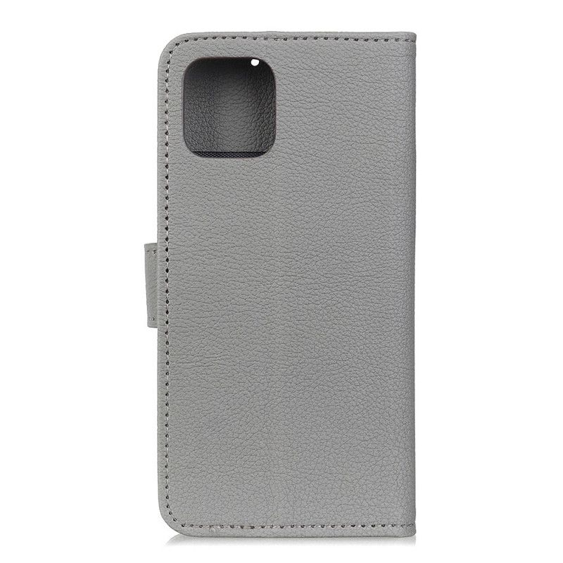 Housse iPhone 12 Mini Simili Cuir Rétro Coutures