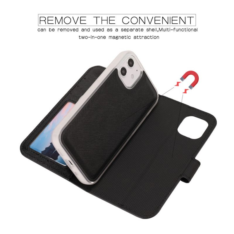 Housse iPhone 12 Mini Texturée Avec Coque Détachable