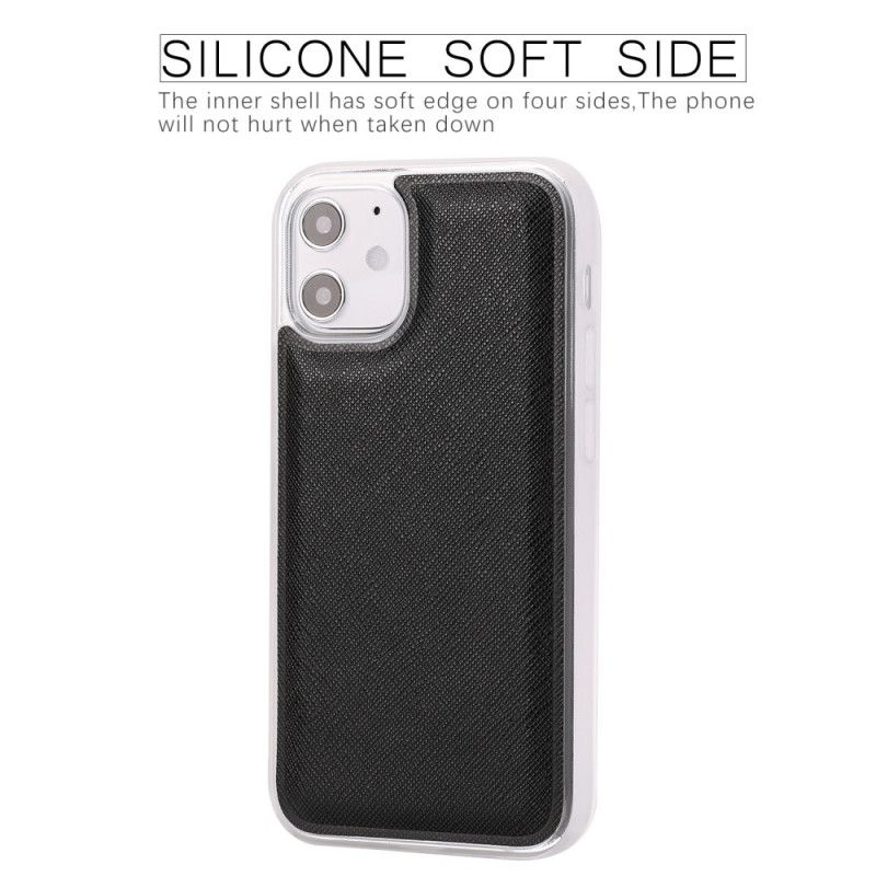 Housse iPhone 12 Mini Texturée Avec Coque Détachable