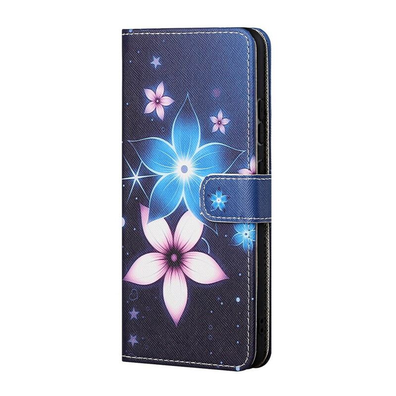 Housse iPhone 13 Fleurs Lunaires À Lanière