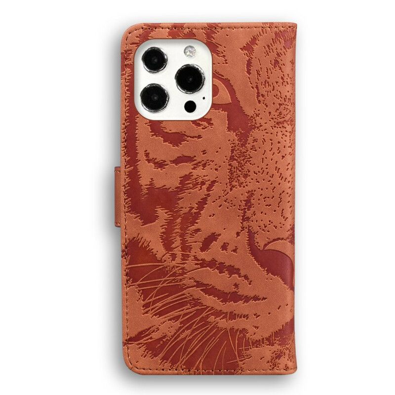 Housse iPhone 13 Pro Empreinte Face De Tigre