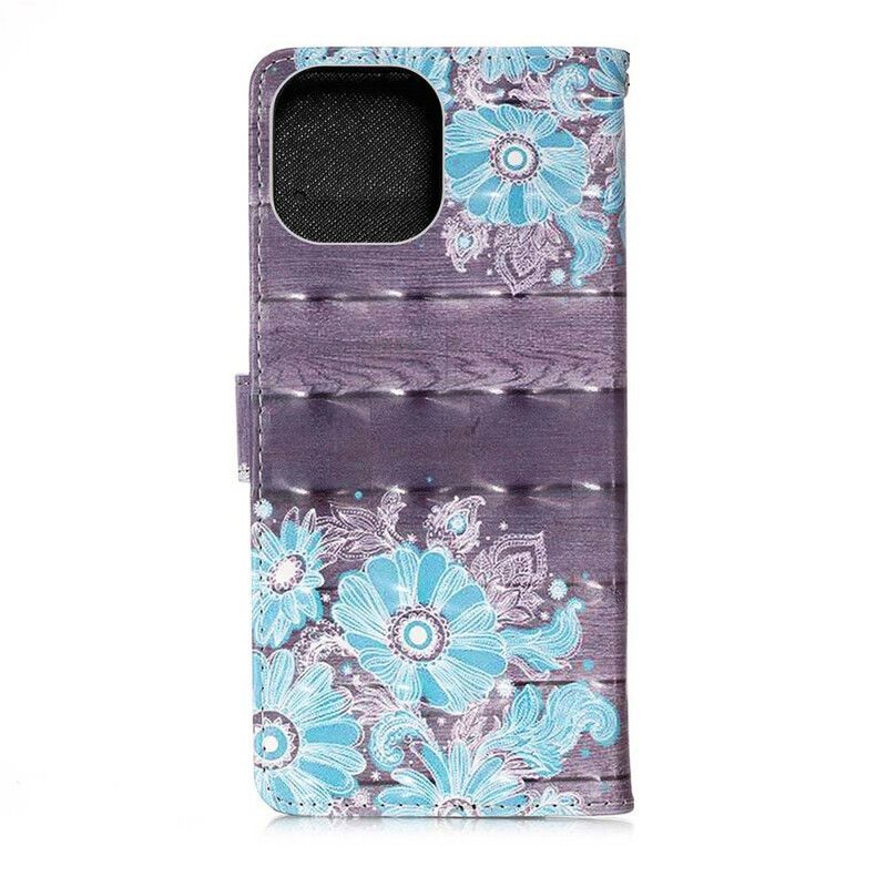 Housse iPhone 13 Pro Fleurs Bleues