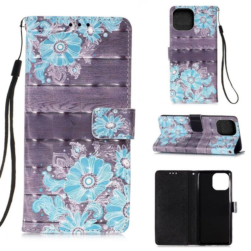 Housse iPhone 13 Pro Fleurs Bleues