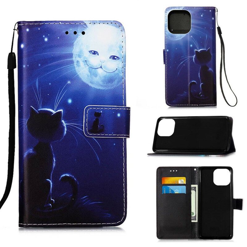 Housse iPhone 13 Pro Max Chat Au Clair De Lune