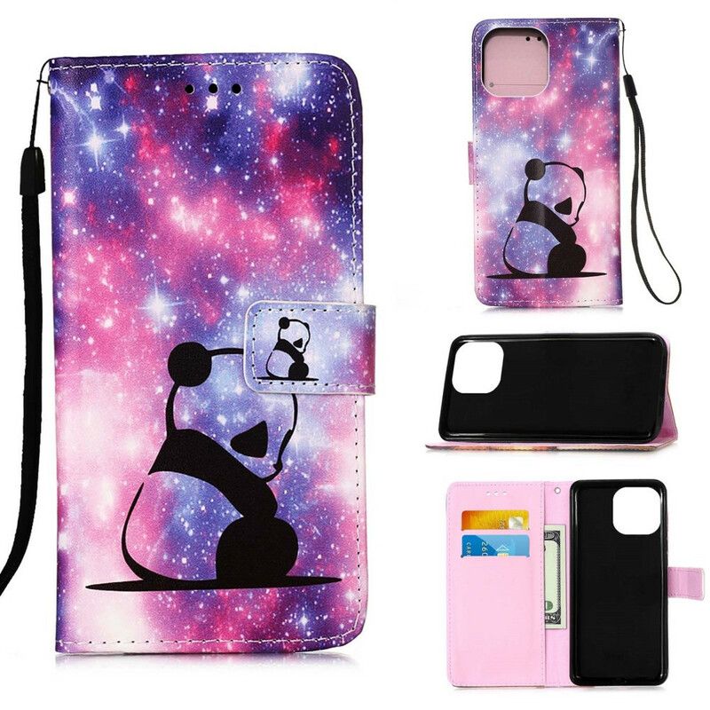 Housse iPhone 13 Pro Panda Galaxie