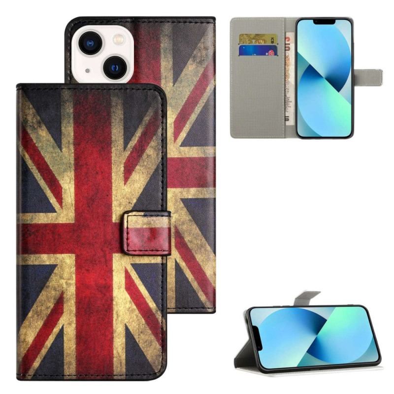 Housse iPhone 14 Drapeau Anglais Vintage