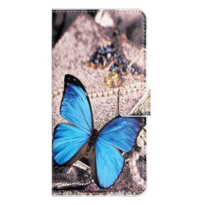 Housse iPhone 14 Papillon Bleu