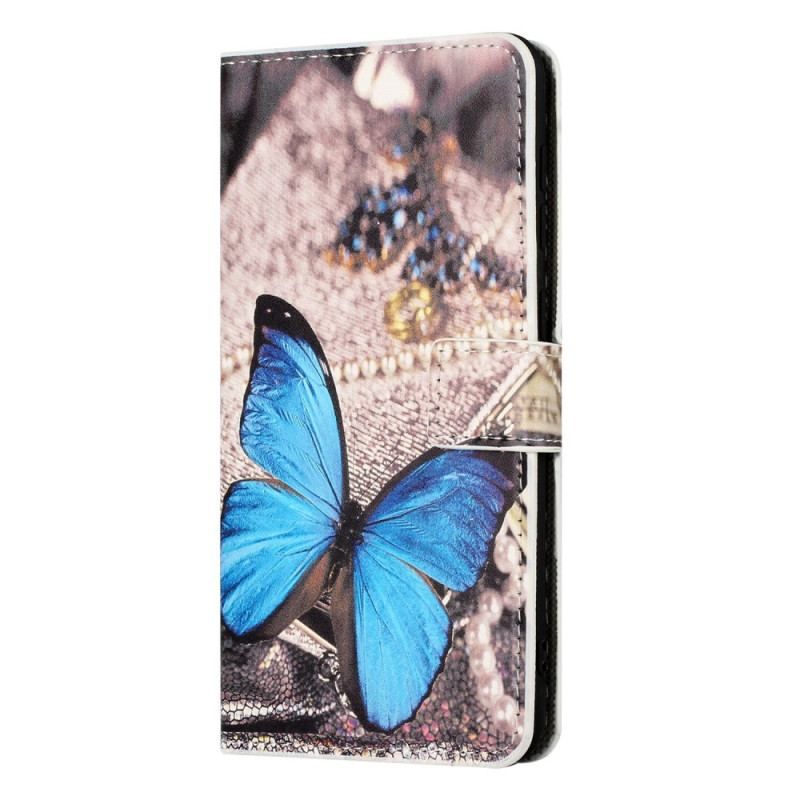 Housse iPhone 14 Papillon Bleu