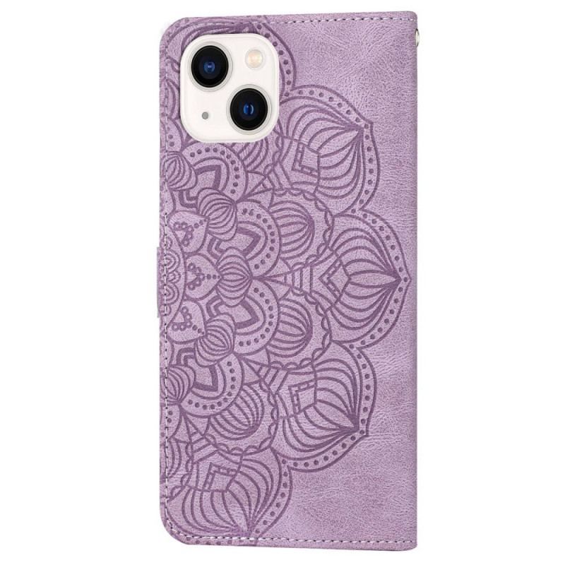 Housse iPhone 14 Plus Mandala avec Lanière