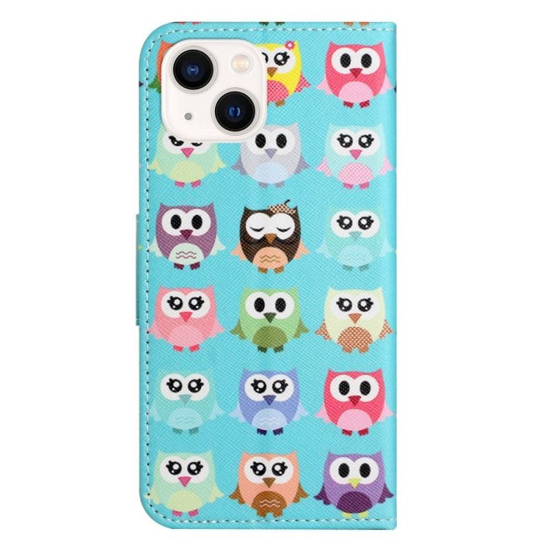 Housse iPhone 14 Plus Tribu de Hiboux