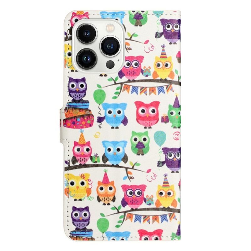 Housse iPhone 14 Pro Gang de Hiboux