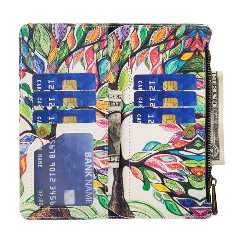 Housse iPhone 14 Pro Max Poche Zippée Arbre