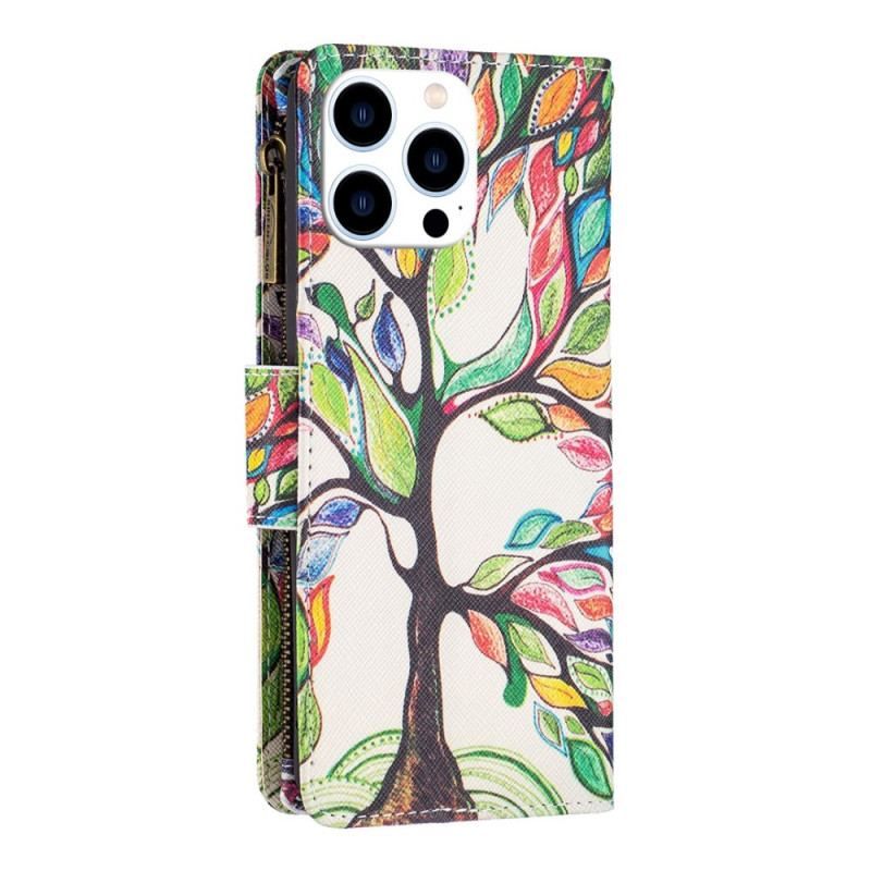 Housse iPhone 14 Pro Portefeuille Arbre