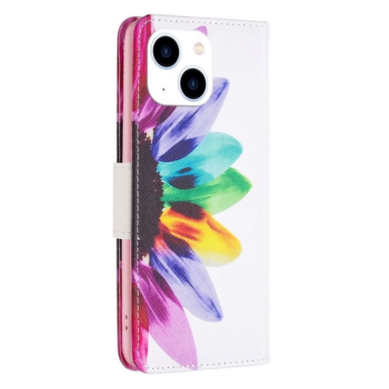 Housse iPhone 15 Fleur Aquarelle