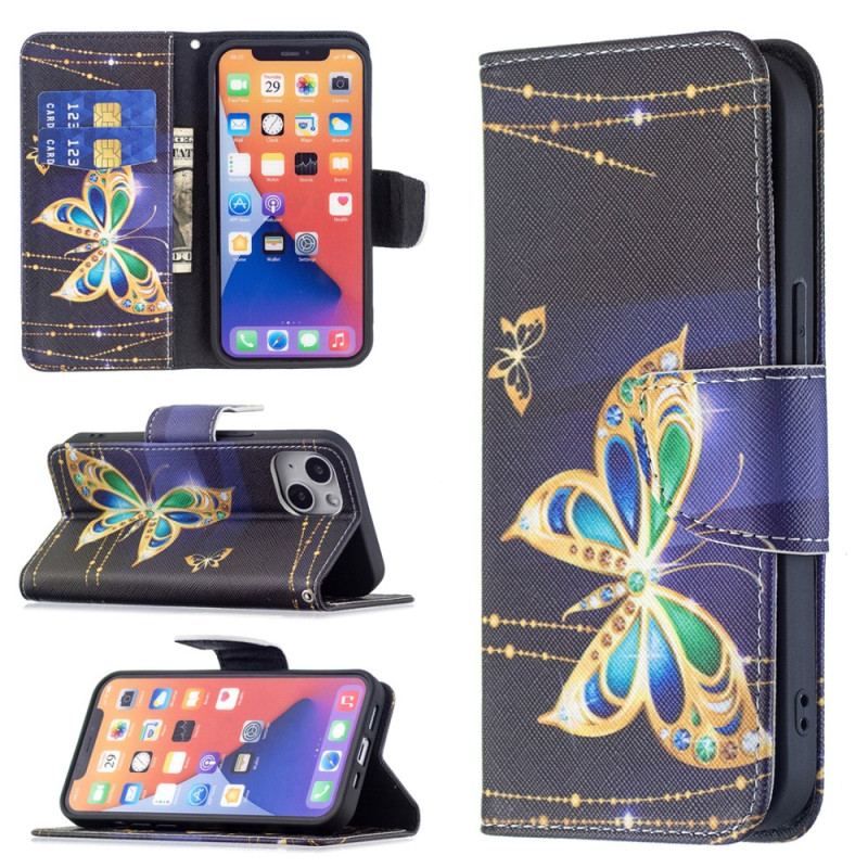 Housse iPhone 15 Papillons Précieux