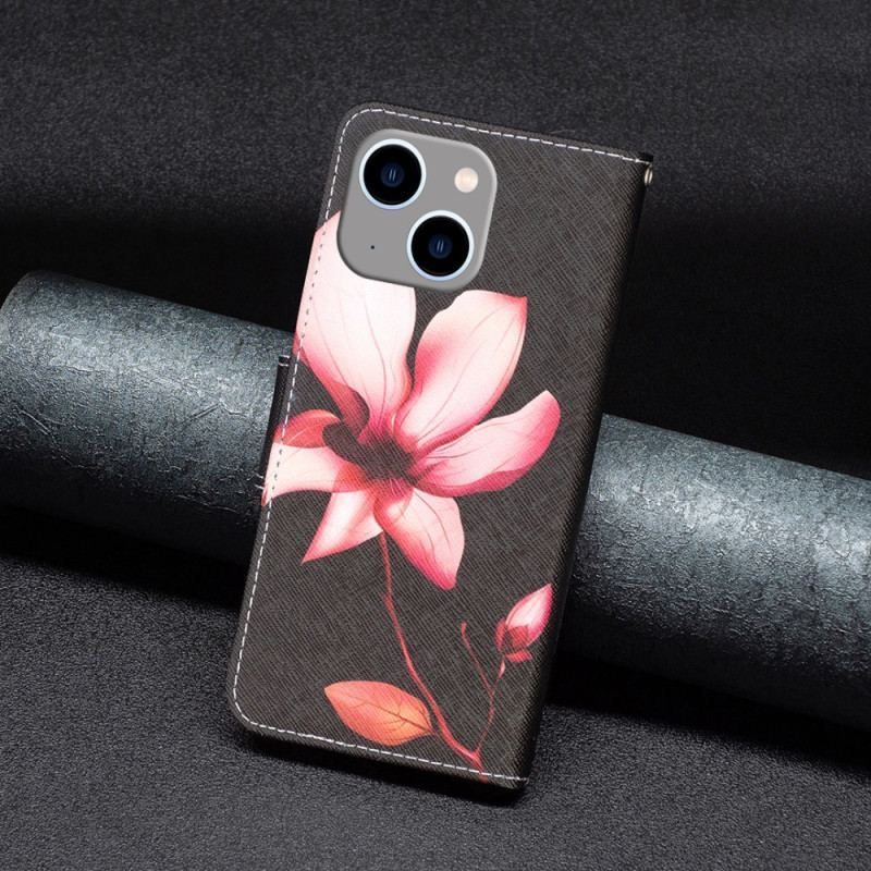 Housse iPhone 15 Plus Fleur Rose