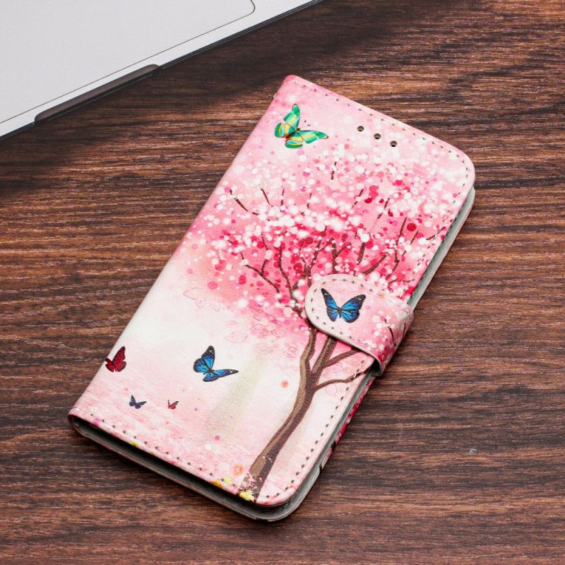 Housse iPhone 16 Cerisier en Fleurs à Lanière