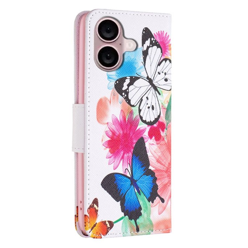 Housse iPhone 16 Deux Papillons