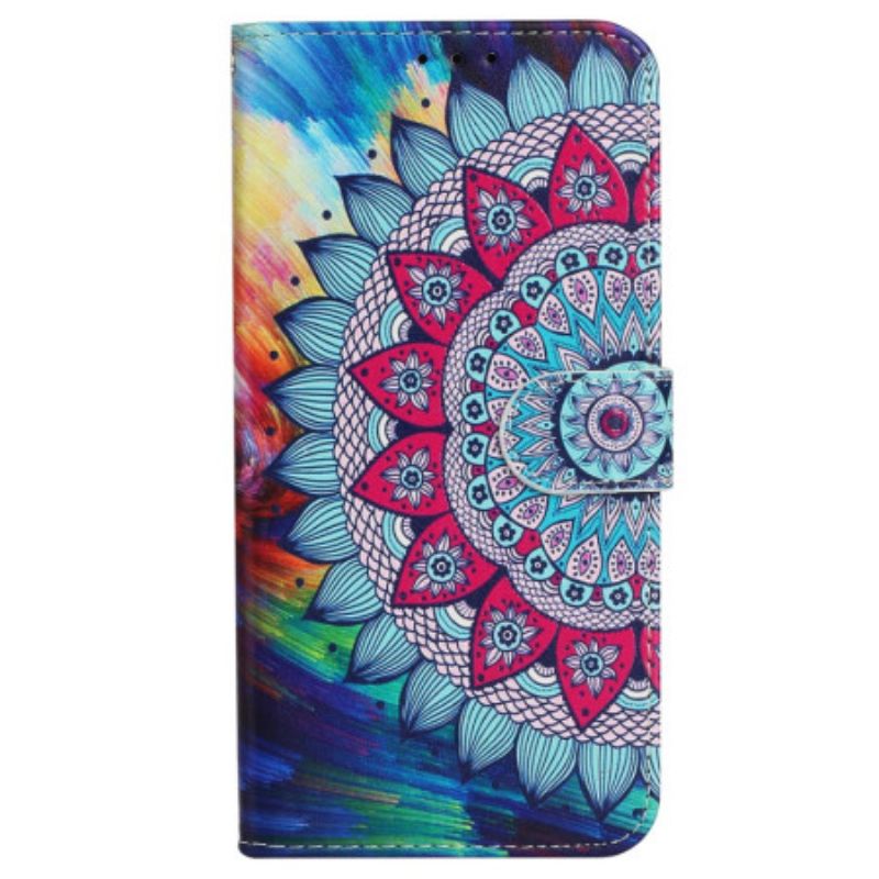 Housse iPhone 16 Fabuleux Mandala à Lanière