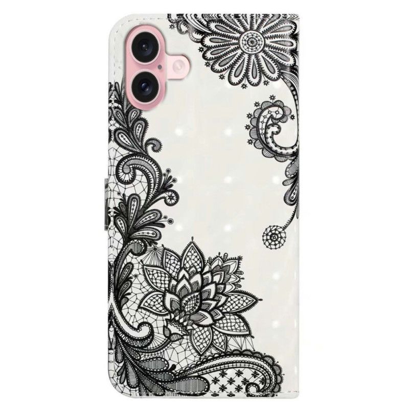 Housse iPhone 16 Fleur de Dentelle