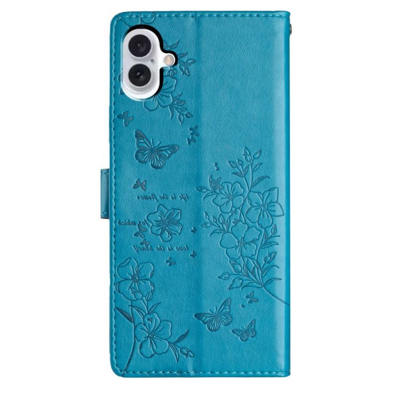 Housse iPhone 16 Motif Papillons Floraux