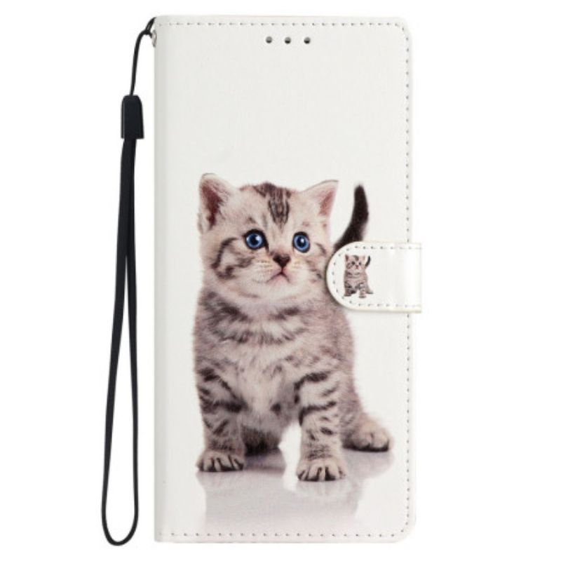 Housse iPhone 16 Plus Chaton à Lanière