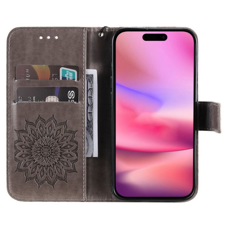 Housse iPhone 16 Plus Motif Mandala avec Lanière