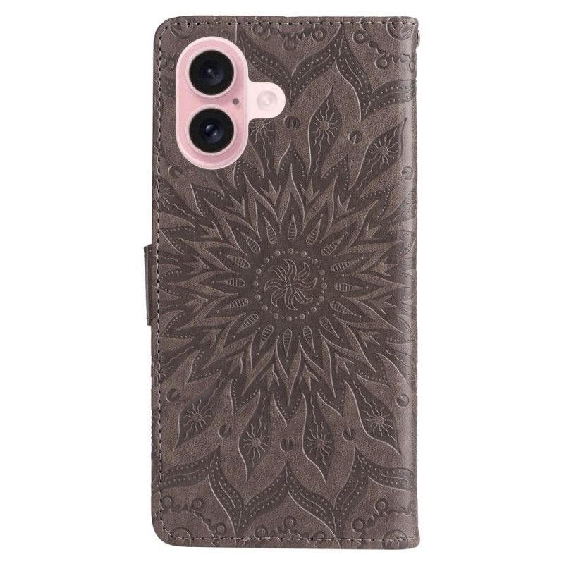 Housse iPhone 16 Plus Motif Mandala avec Lanière