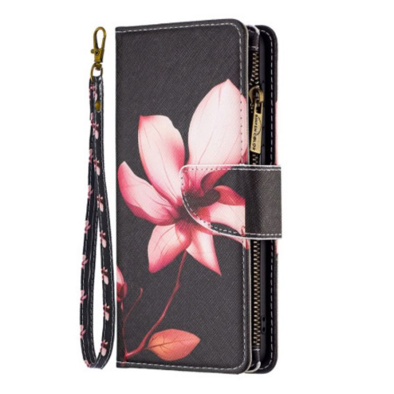 Housse iPhone 16 Plus Portefeuille Lotus à Lanière