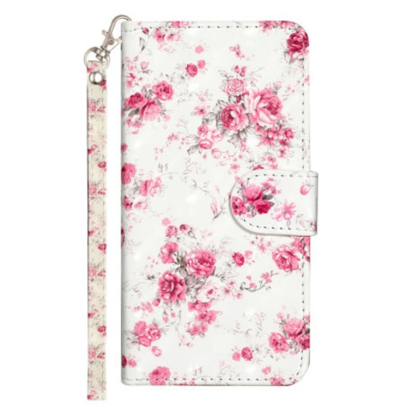 Housse iPhone 16 Plus Roses à Lanière