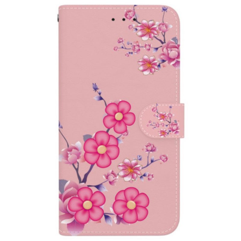 Housse iPhone 16 Plus Sakura à Lanière