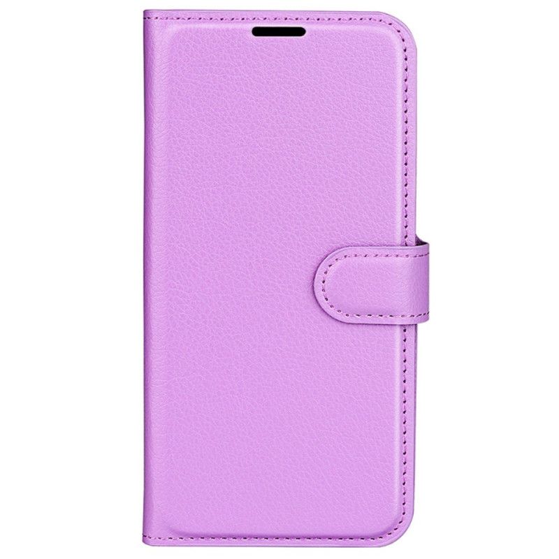 Housse iPhone 16 Plus Simili Cuir Litchi