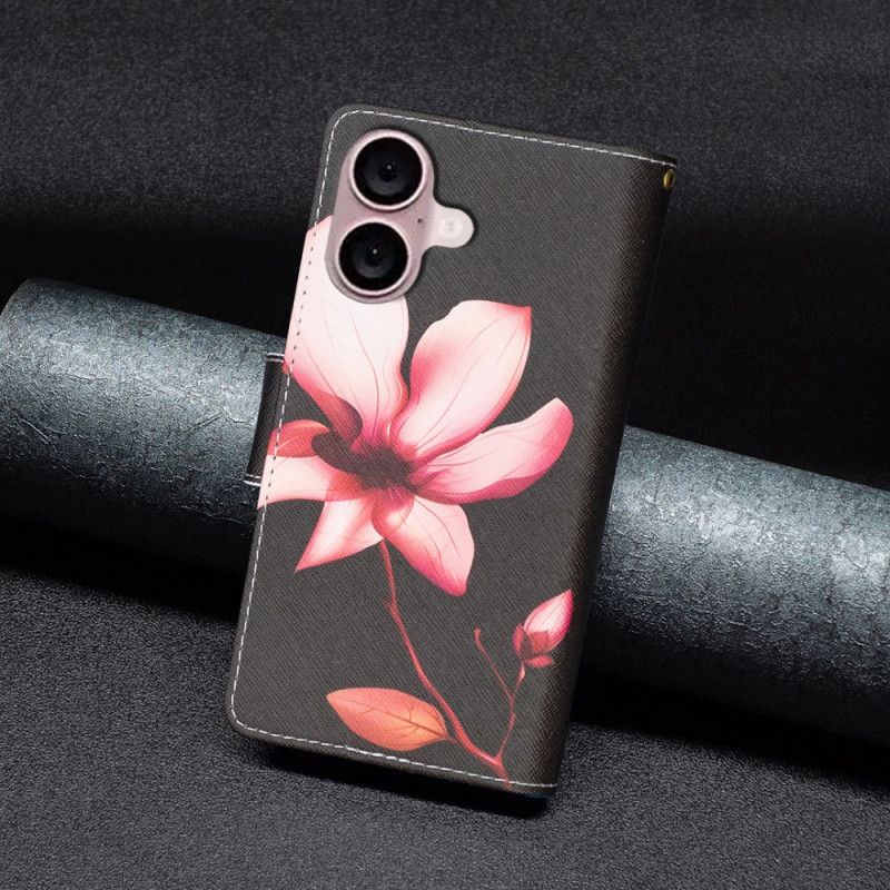 Housse iPhone 16 Portefeuille Lotus