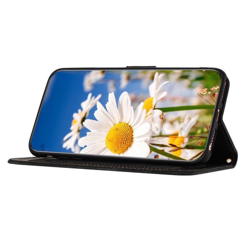 Housse iPhone 16 Portefeuille Motif Floral à Lanière