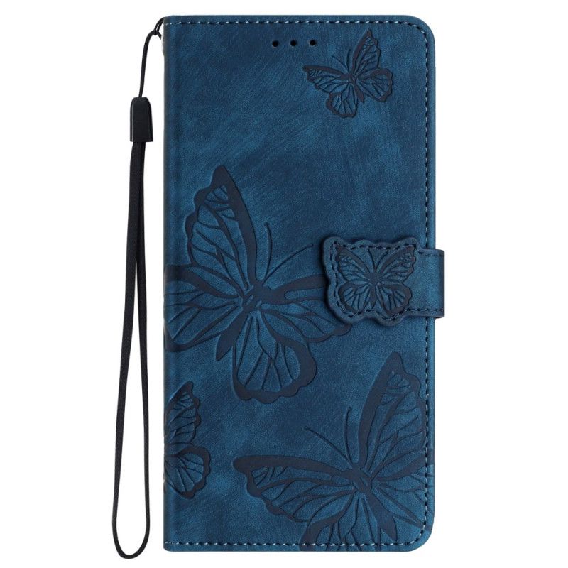 Housse iPhone 16 Portefeuille Motif Papillons