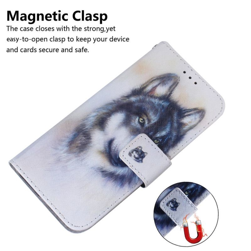 Housse iPhone 16 Pro Loup Aquarelle