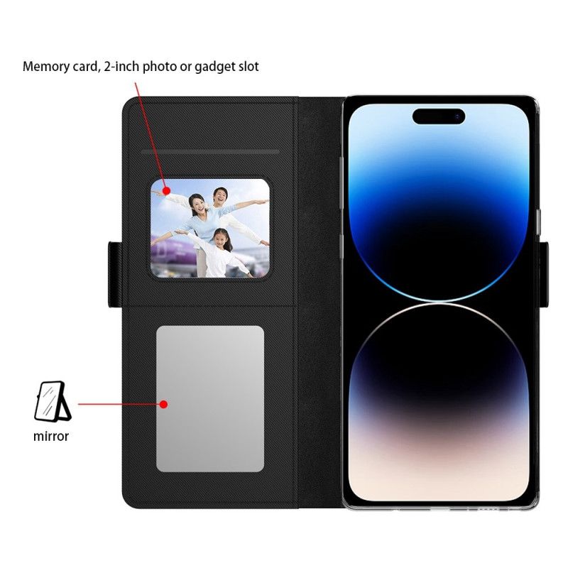 Housse iPhone 16 Pro Max Miroir et Porte-Cartes