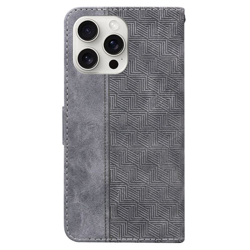 Housse iPhone 16 Pro Max Motif Tissé à Lanière