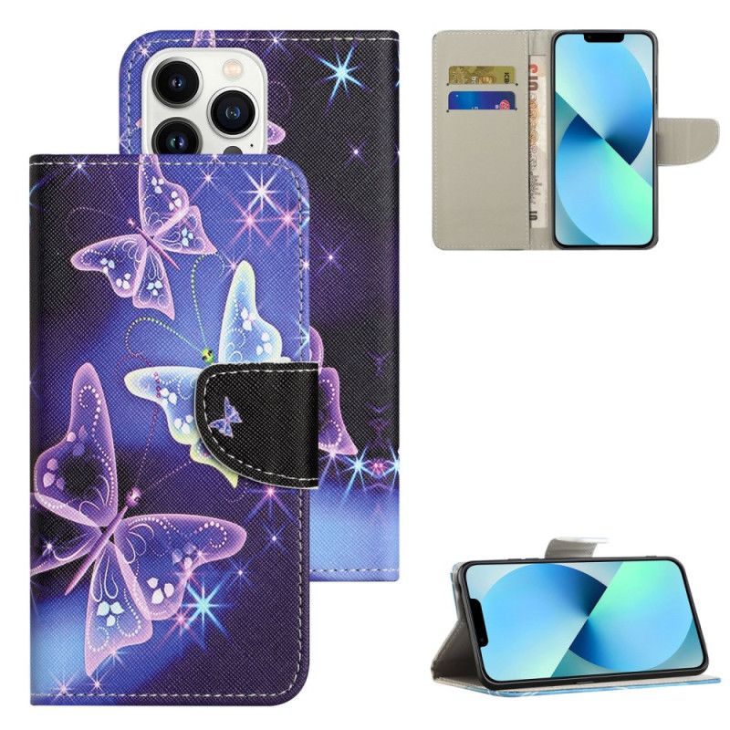 Housse iPhone 16 Pro Max Papillons Scintillants