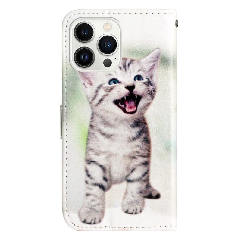 Housse iPhone 16 Pro Max Petit Chat à Lanière