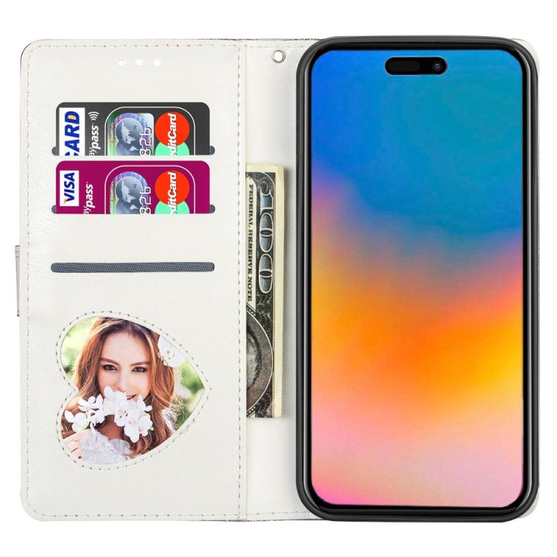 Housse iPhone 16 Pro Max Poche Zippée Paillettes