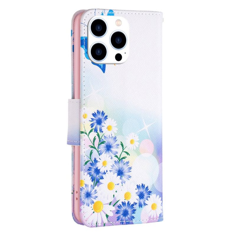 Housse iPhone 16 Pro Papillons Aquarelle