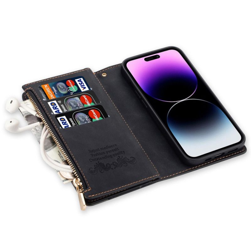 Housse iPhone 16 Pro PortefeuilleMotif Géométrique