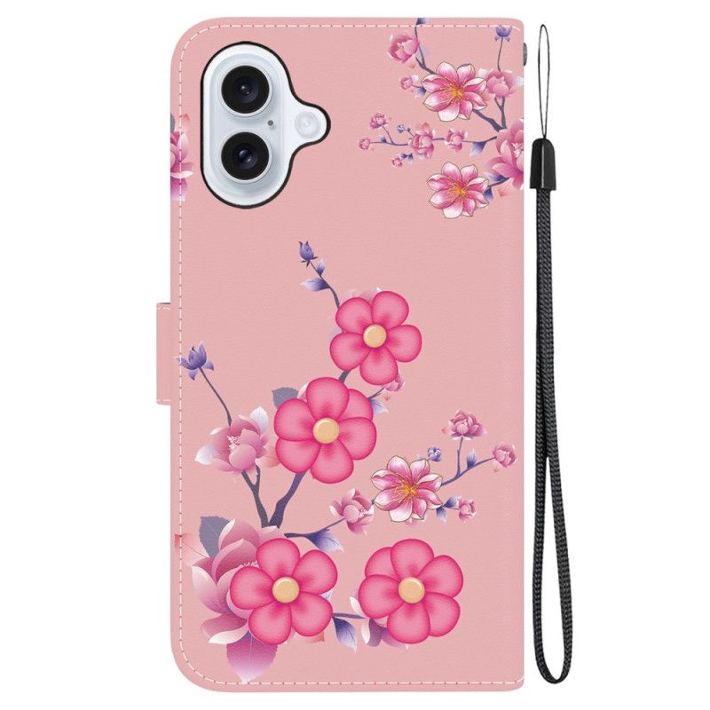 Housse iPhone 16 Sakura à Lanière