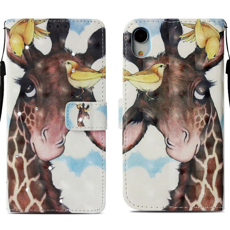 Housse iPhone Xr Girafe Avec Diamants