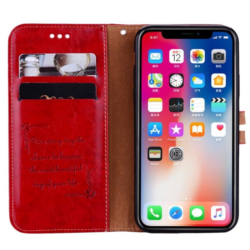 Housse iPhone Xs Effet Cuir Hat Prince Oil Wax