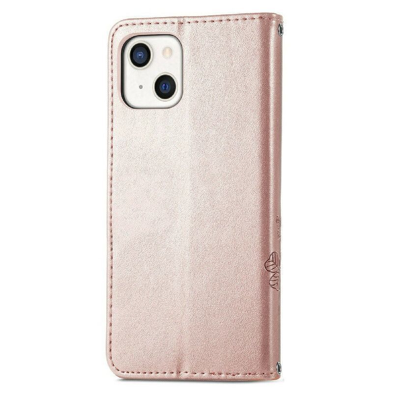 Housse Pour iPhone 13 Floralie À Lanière