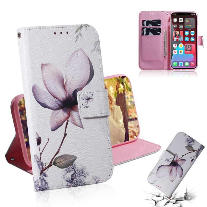 Housse Pour iPhone 13 Pro Fleur Vieux Rose