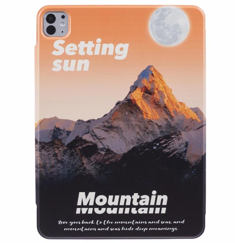 Smart Case iPad Pro 13 (2024) Origami et support Montagne Enneigée