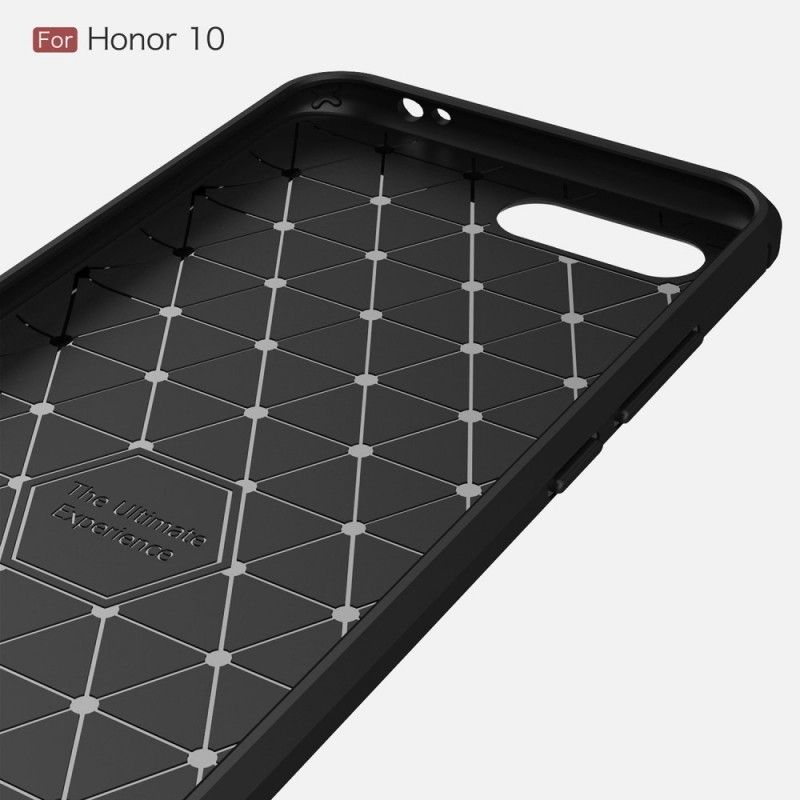 Coque Honor 10 Fibre Carbone Brossée